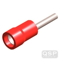 Kabelskor ''Pin'' Isolerade Hane Röd (5st) QSP Products